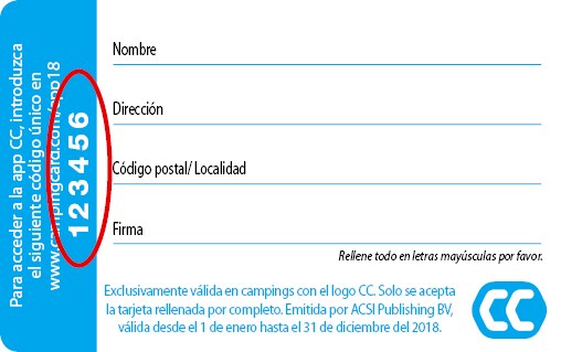CampingCard ACSI 2018