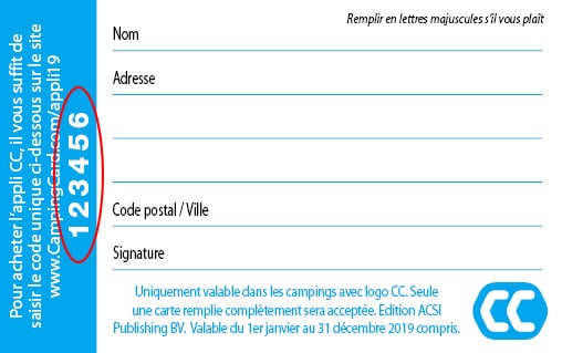 CampingCard ACSI 2019