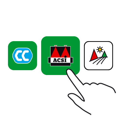 Selecteer de ACSI Campings Europa-app