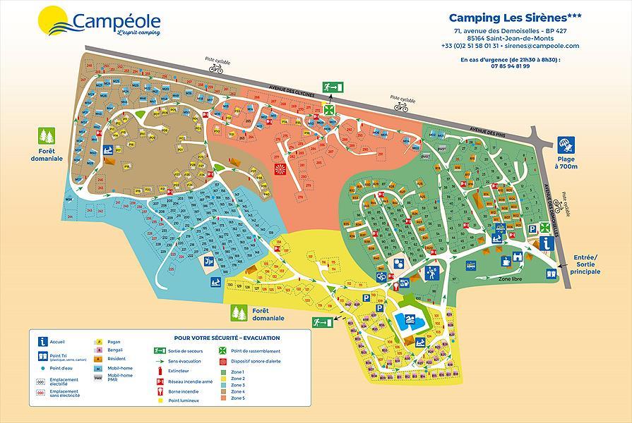 Consulter le plan du camping