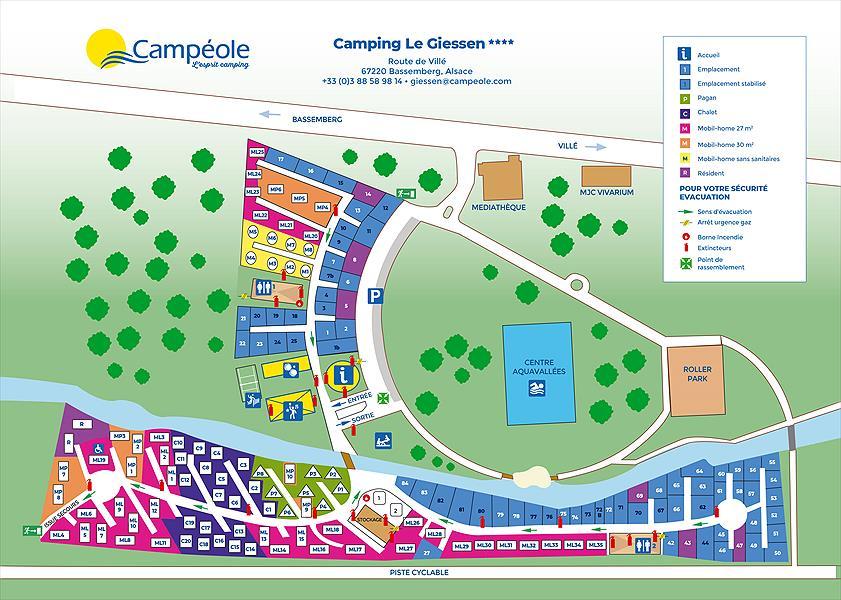 Consulter le plan du camping