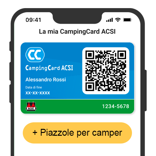 CampingCard ACSI Digitale & Piazzole per Camper