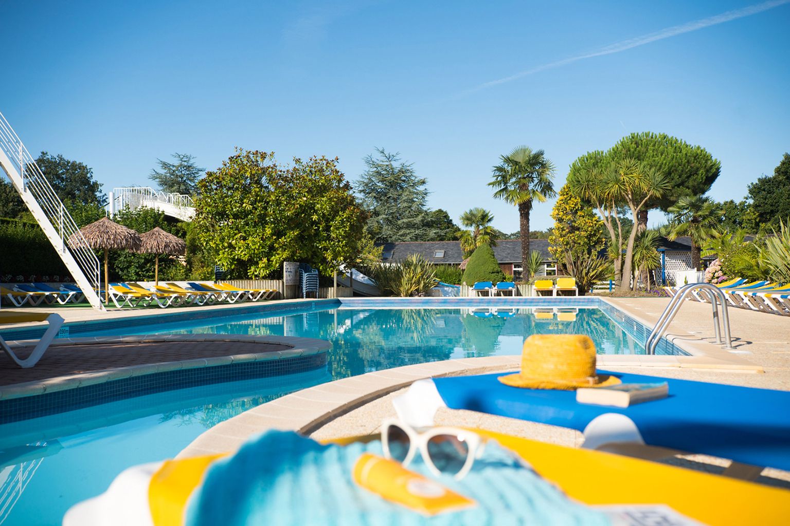 Interior living area at Camping Sandaya Le P'tit Bois in Saint-Jouan-des-Guérets