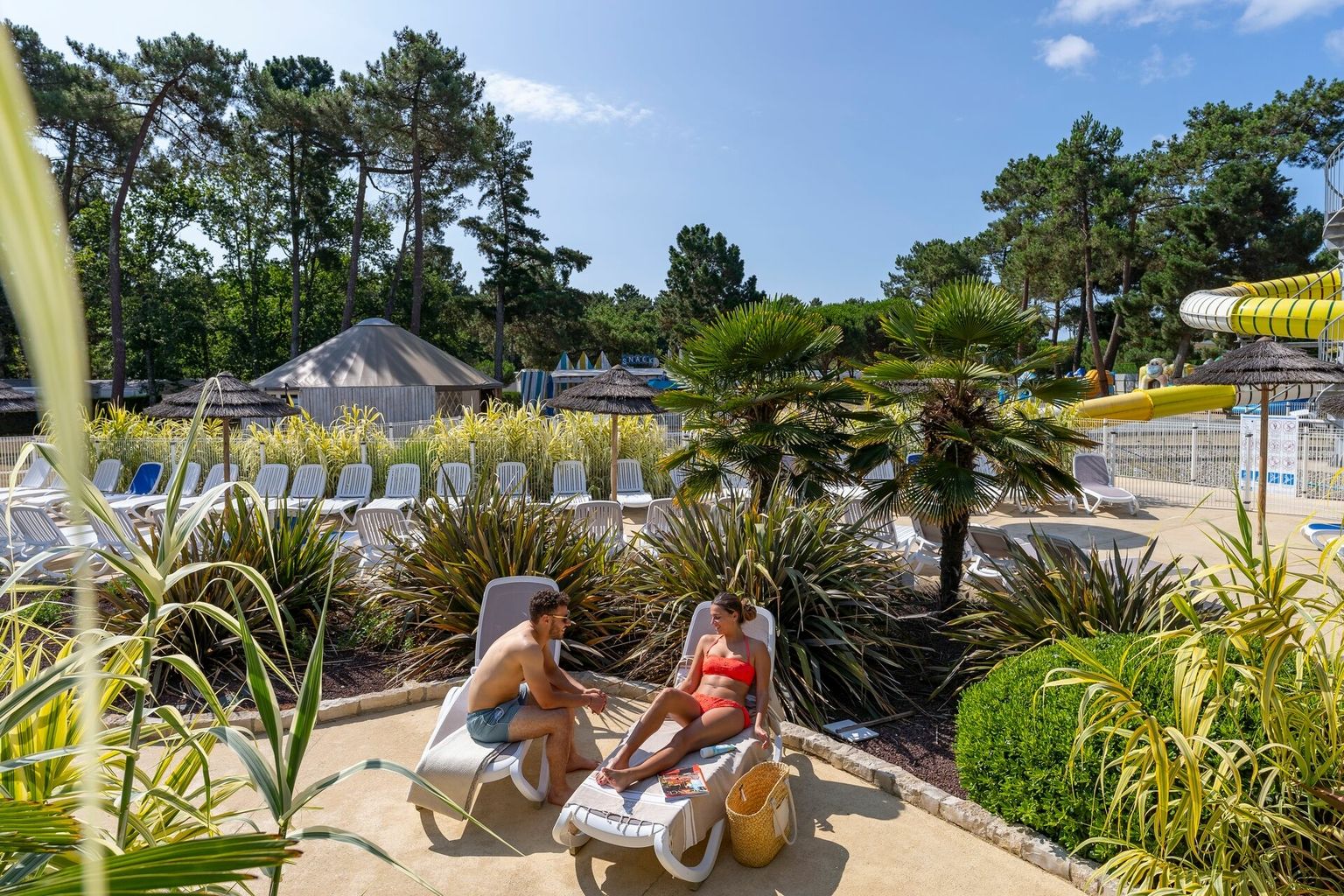 Interior living area at Camping Sandaya Les Mathes in Les Mathes