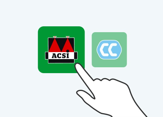 Selecteer de ACSI Campings Europa-app