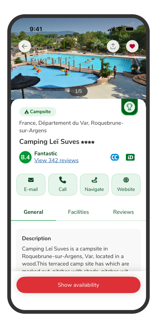 Application ACSI Campings Europe